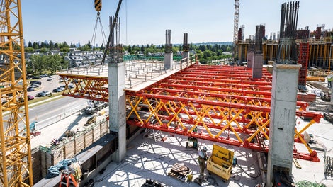 Soluția VRB de ultimă generație poate fi găsită în două locații de pe șantier și este punctul culminant al fazei de planificare realizată în comun de PERI și PCL Construction.