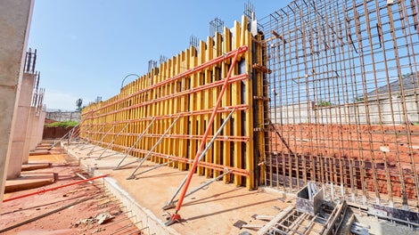 Basement wall construction using VARIO 