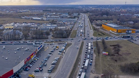 Liepkalnio, Žirnių gatvių ir Minsko plento sankryžos rekonstrukcija - vaizdas iki rekonstrukcijos (Luko Balandžio nuotrauka)