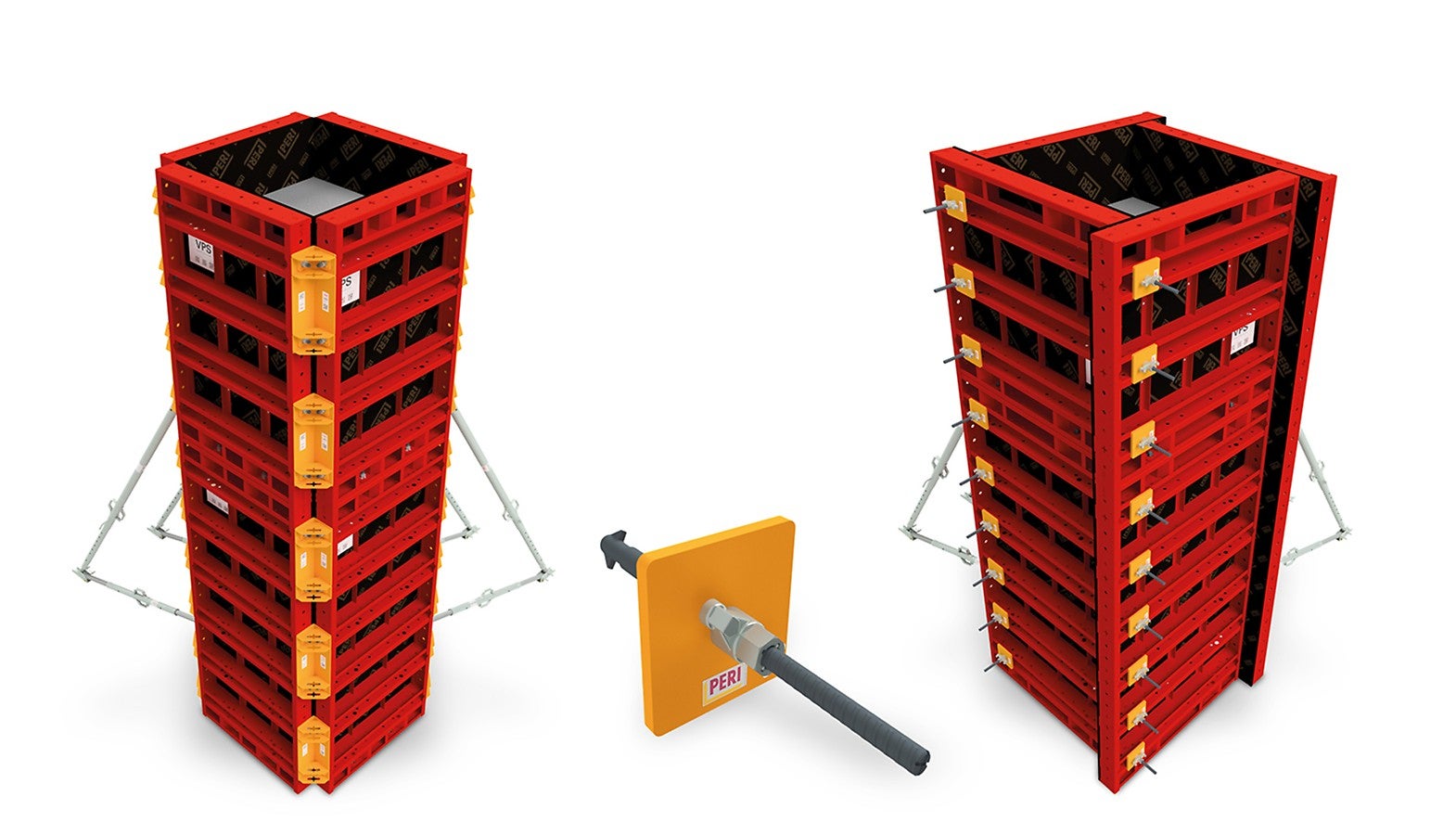 The innovative connection technology using X-Bolts and T-Bolts allows for fast assembly and disassembly of the formwork.<br/>