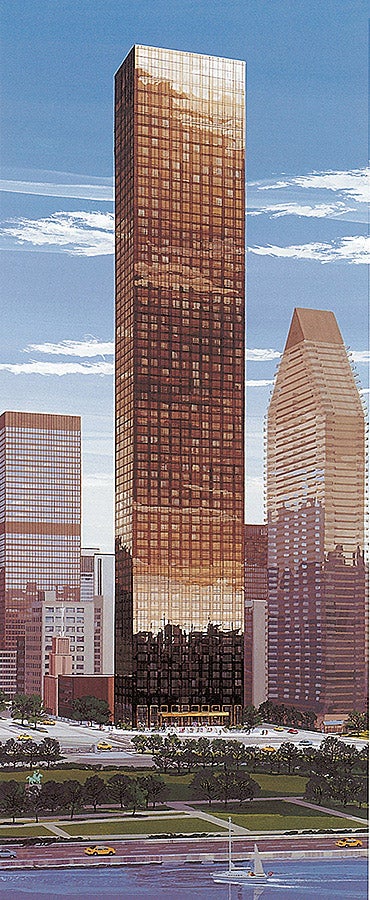 The finished Trump World Tower on United Nations Plaza is regarded as the world´s largest and most exclusive residential building project for the new century.