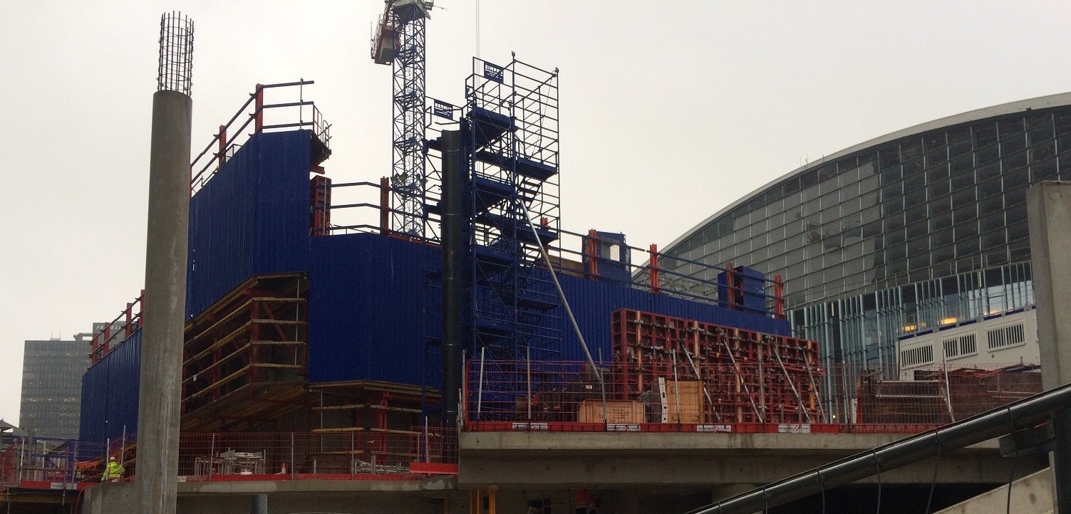 L'outil en fonctionnement : mi-février, hissage de la 2ème levée du noyau A