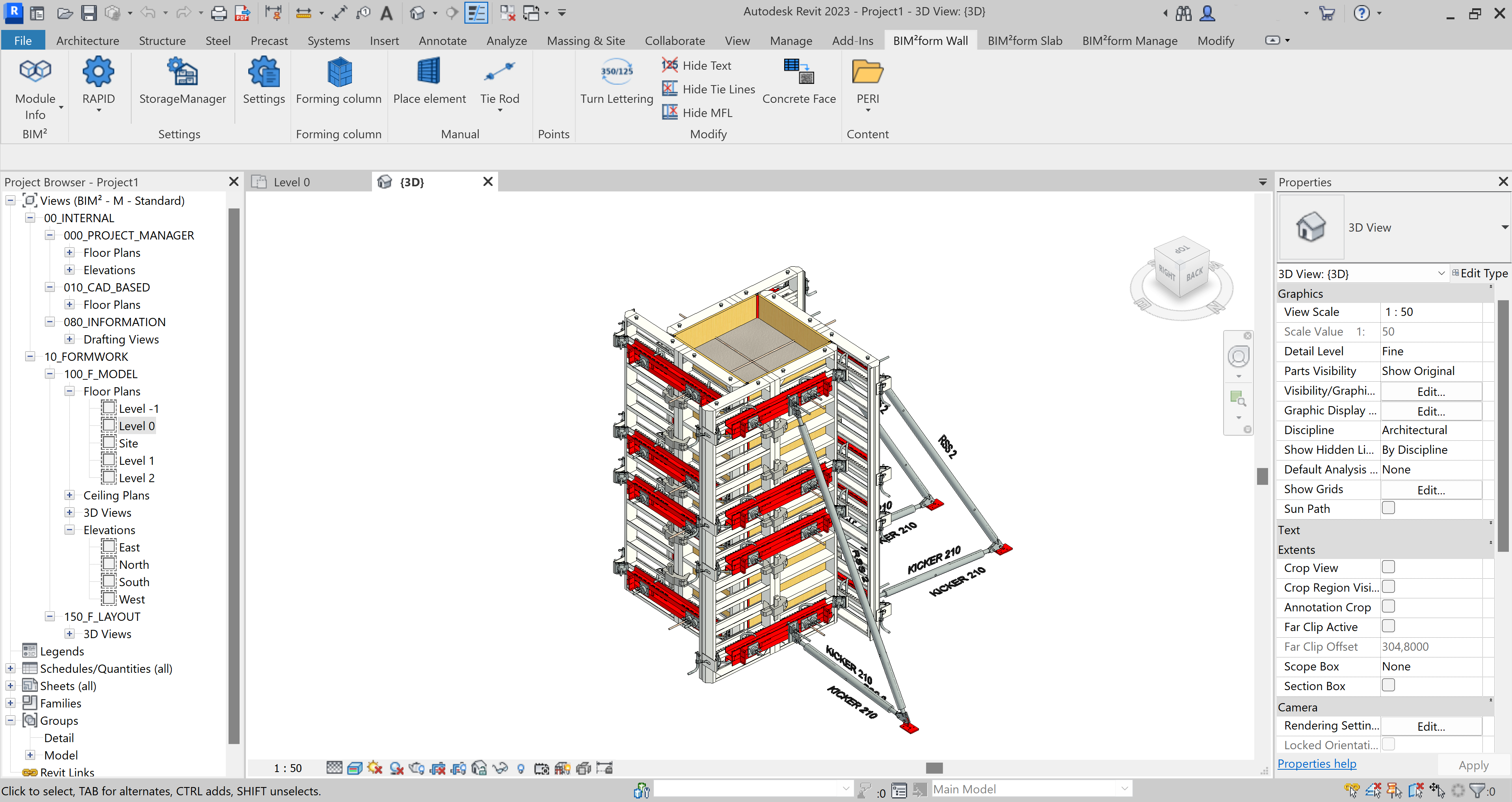 Ein Projekt mit RAPID in Autodesk Revit.