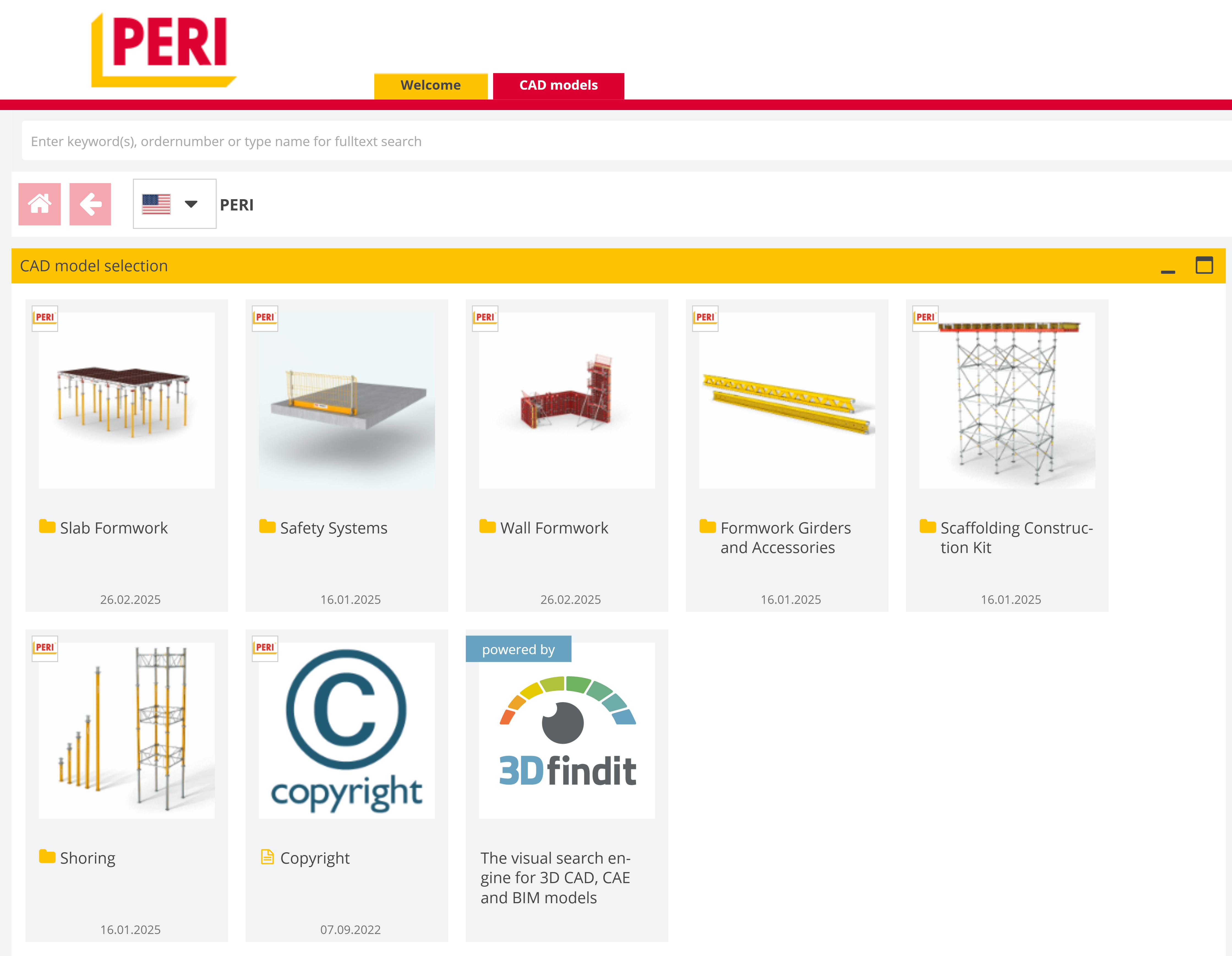 Modelle der PERI Produkte für die Planung der Schalungs- und Gerüstlösung in der gewohnten CAD Software.