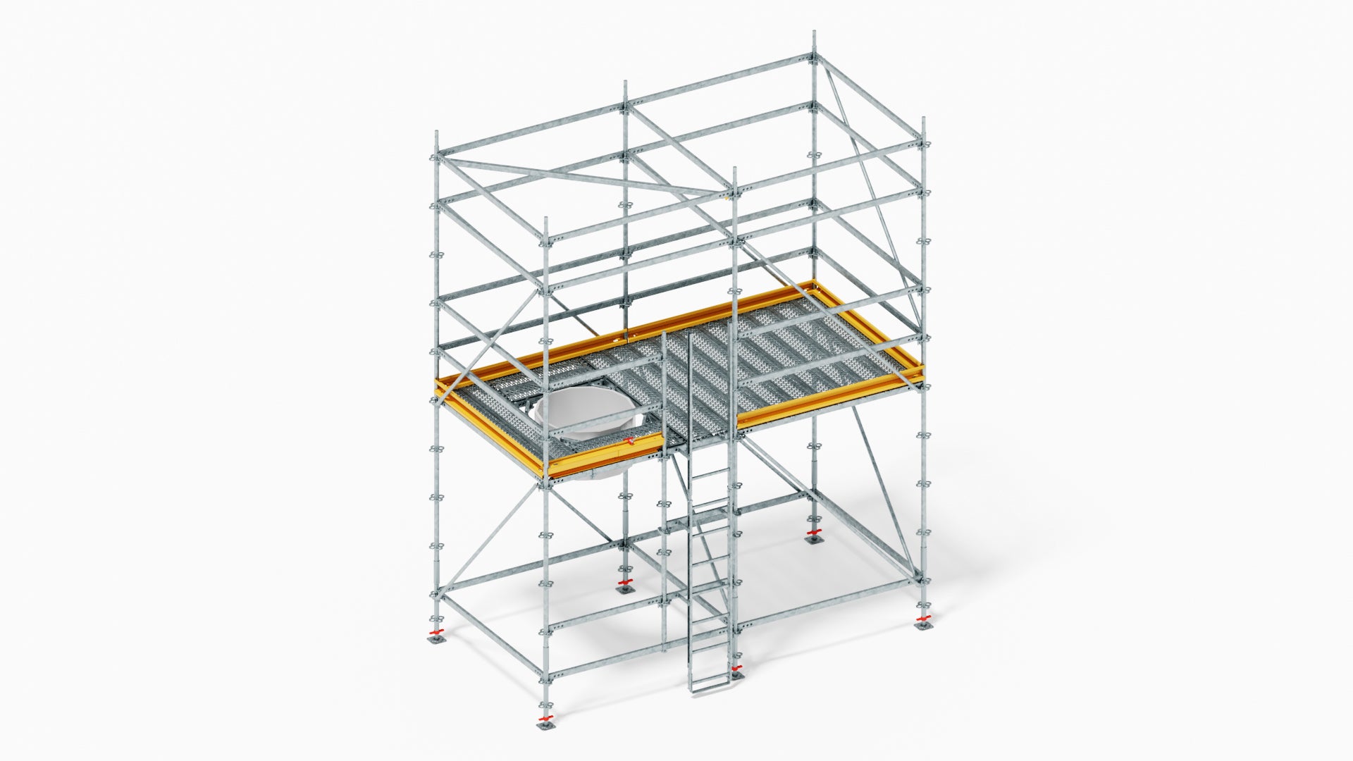 PERI UP Flex обеспечивает высокий уровень безопасности при работе на высоте.