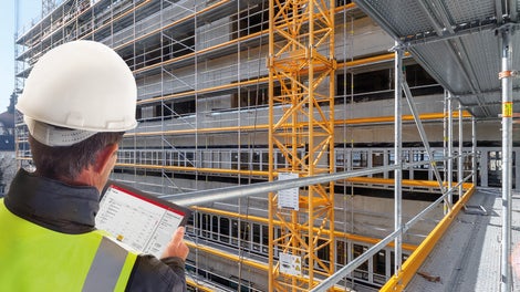 Tablet in Use on construction site 