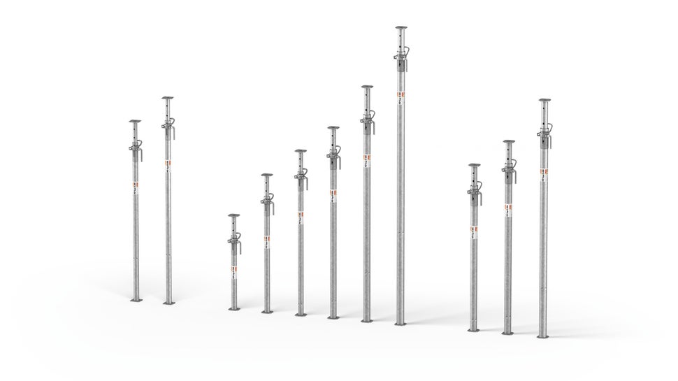 Die PEP Ergo ist eine tragfähige Deckenstütze aus Stahl und mit einer Auszugslänge von bis zu 3,50 m ideal für den Wohn- und Nichtwohnbau geeignet