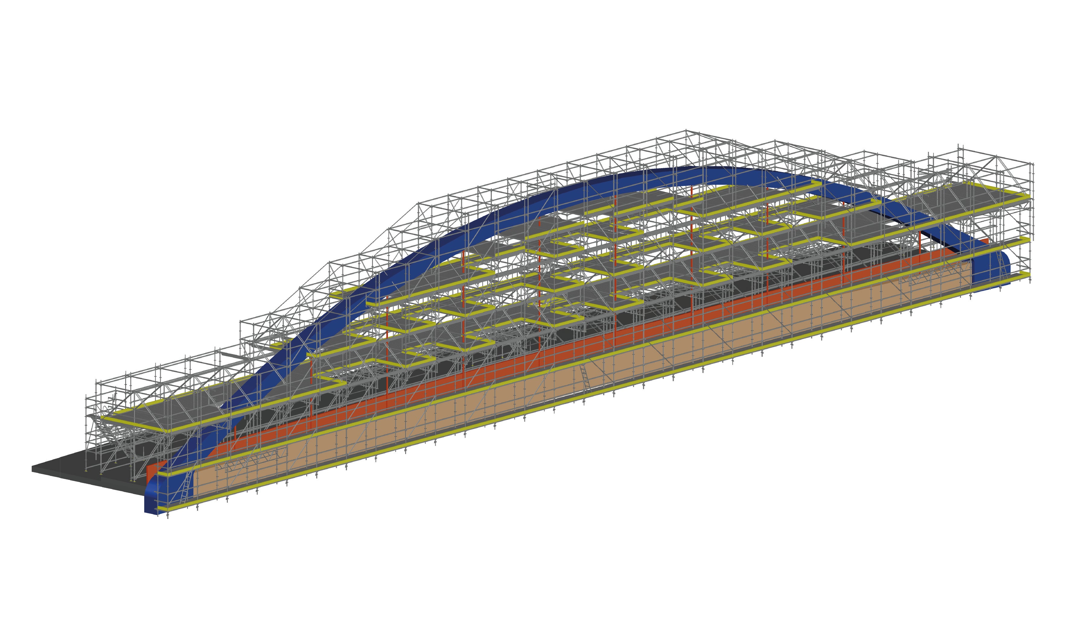 PERI unterstützte das geometrisch anspruchsvolle Sanierungsprojekt mit einer digitalen 3D-Gerüstplanung.