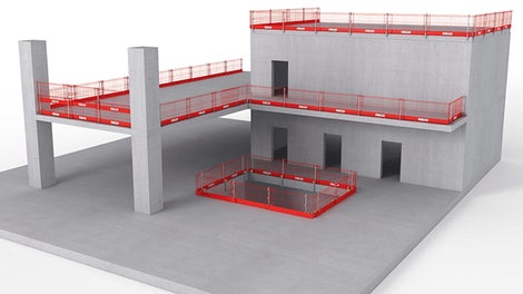 The safety system for temporary edge protection