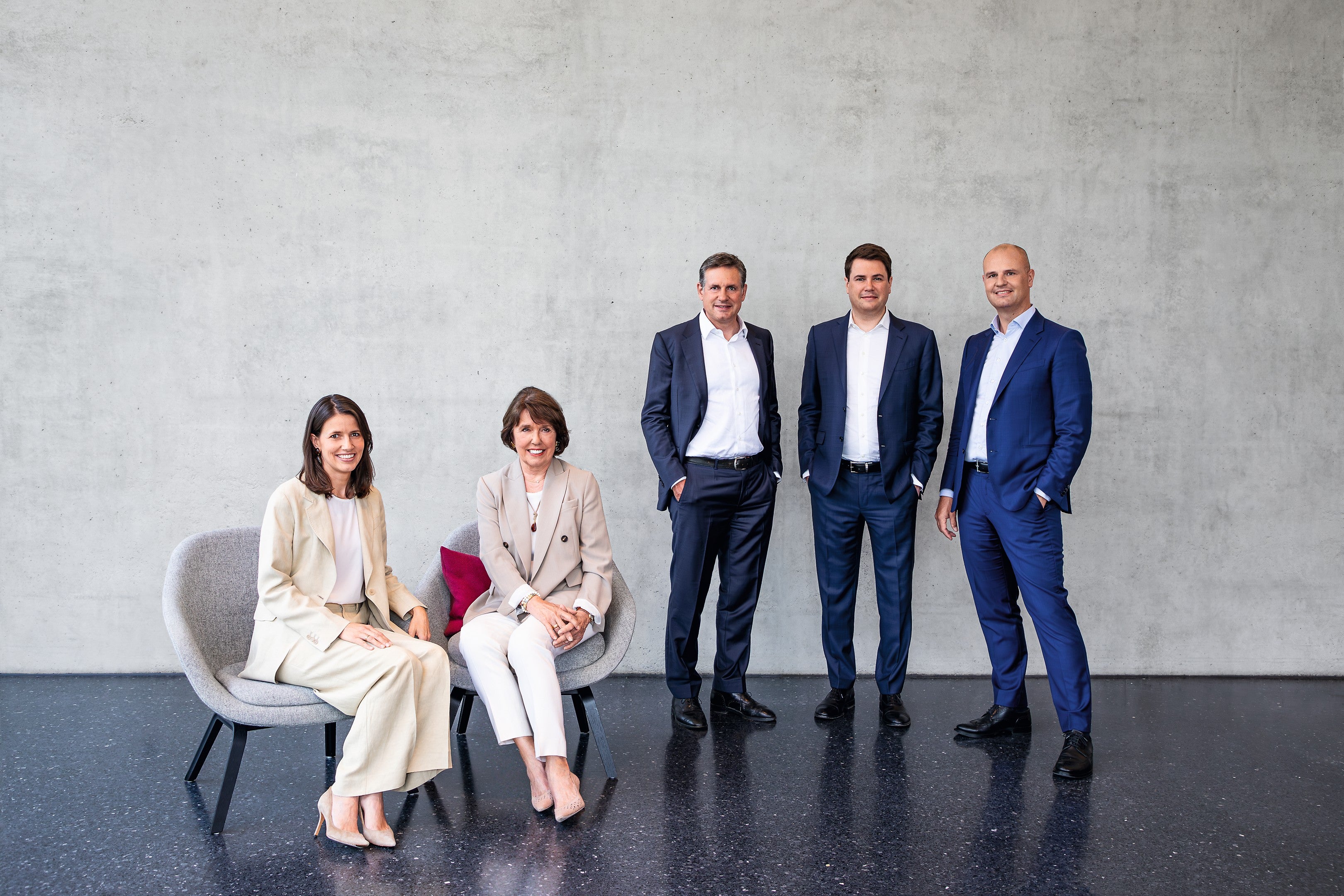 (da sinistra a destra) Nathalie Schwörer, Christl Schwörer, Alexander Schwörer, Marco Schwörer, Christian Schwörer
