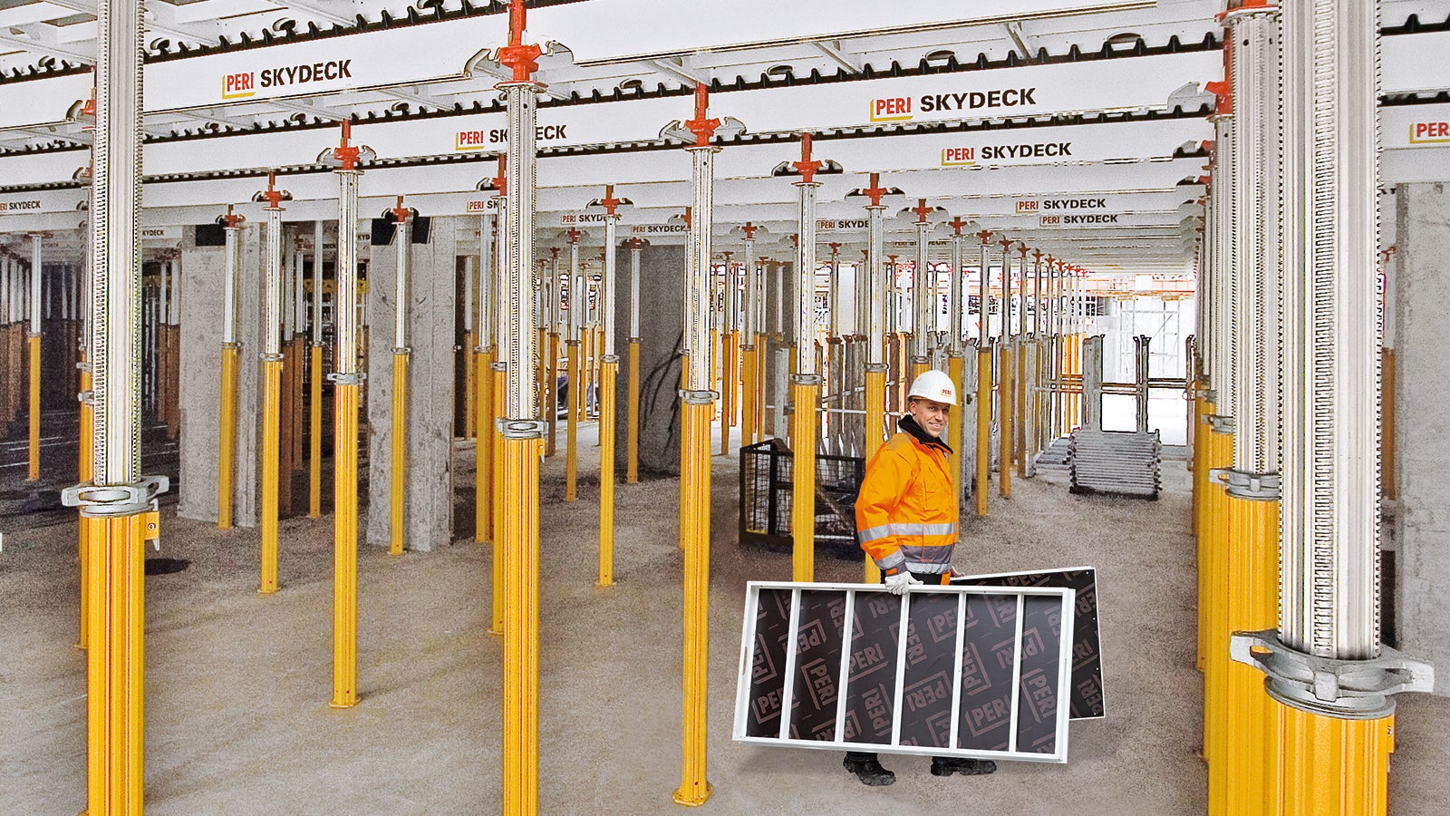 Thanks to lightweight components and integrated grip openings, SKYDECK enables and simplifies single-person handling.<br/>