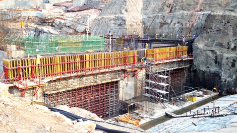 The project includes two dams and power stations with the main dam's height of 148 m and the total capacity of 290 MW