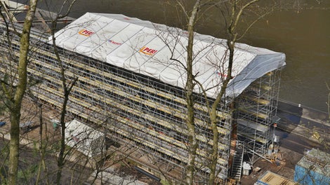 Železniční most, Děčín<br/>Zastřešení LGS