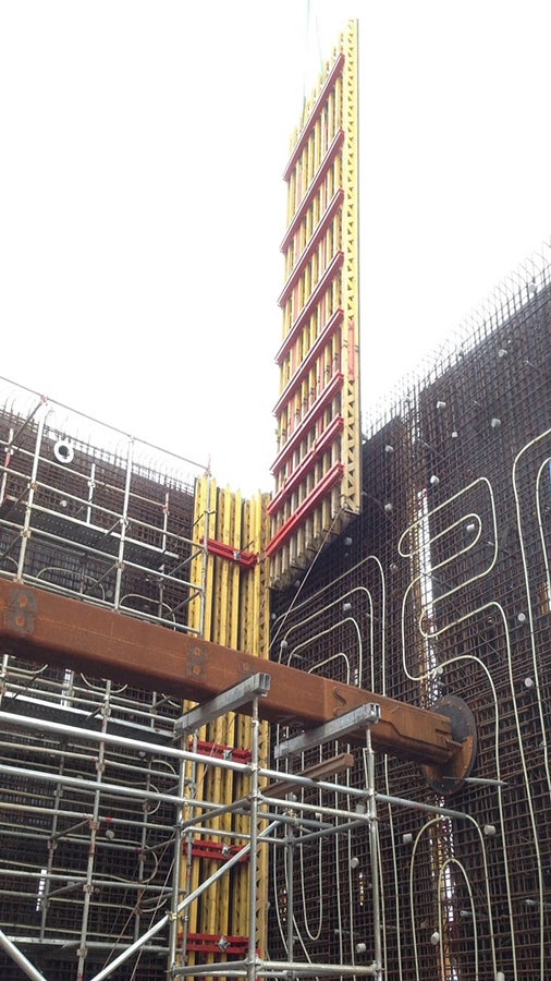 the VARIO GT 24 panel was being moved to installing position by crane