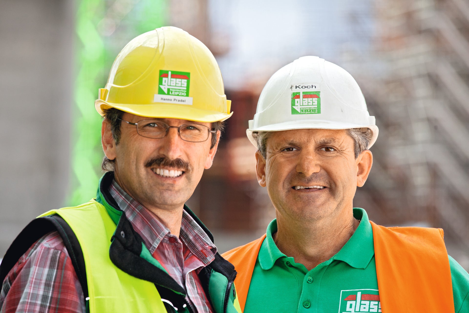 Heizkraftwerk Spremberg, Bauleiter Hanno Pradel und Polier Klaus-Dietrich Koch