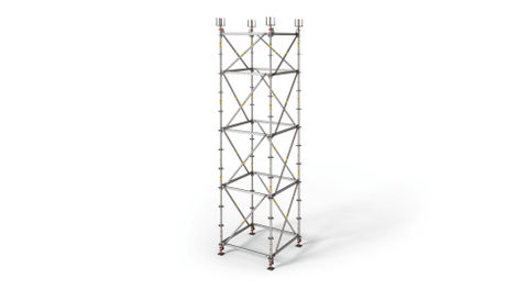 Der PERI UP Stützturm bietet hohe Flexibilität im Traggerüstbau.<br/>