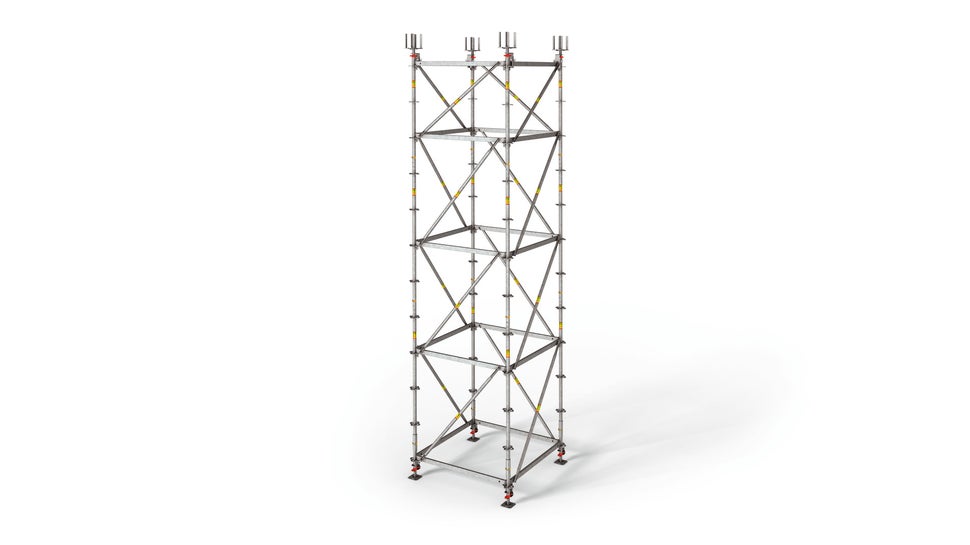 Der PERI UP Stützturm bietet hohe Flexibilität im Traggerüstbau.<br/>