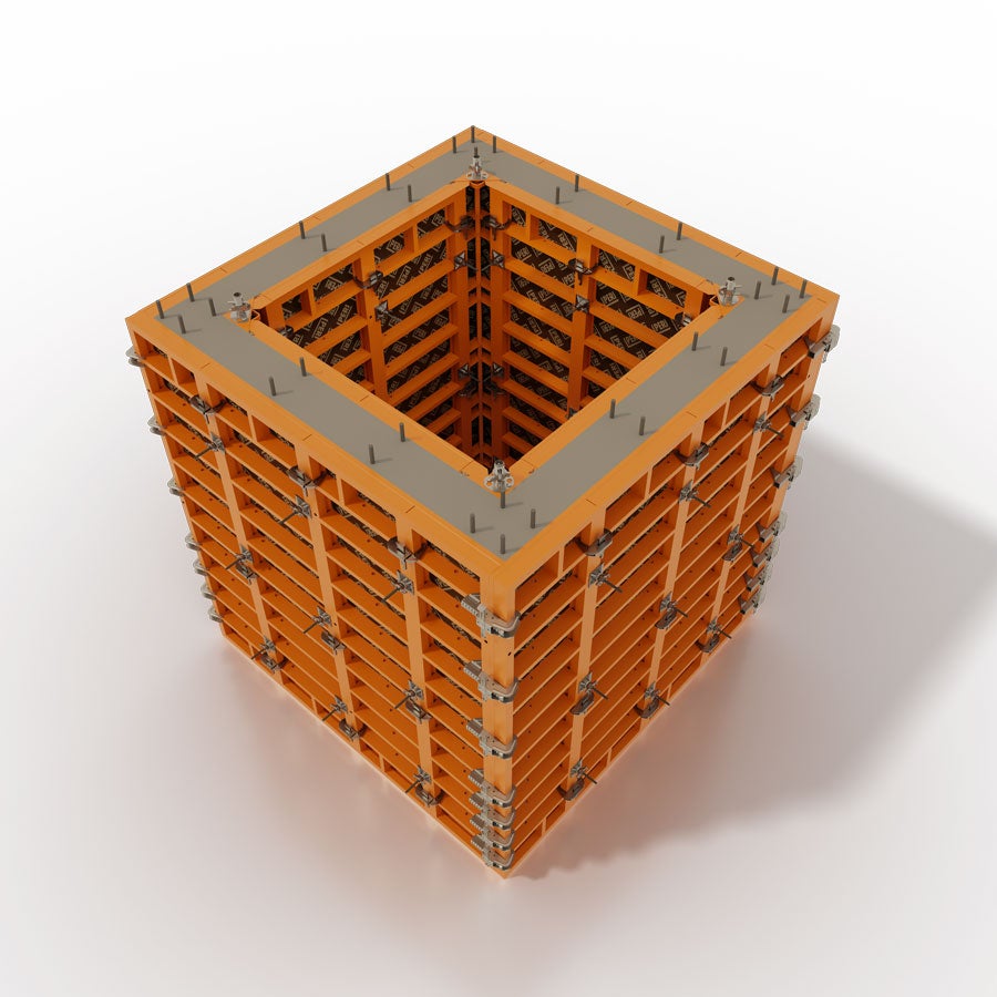 Шахтный угол системы TRIO ST предназначен для ускорения распалубливания лифтовых шахт и перемещения опалубки на новую захватку единой конструкцией. Это экономит крановое время и время на монтаж и демонтаж.<br/>