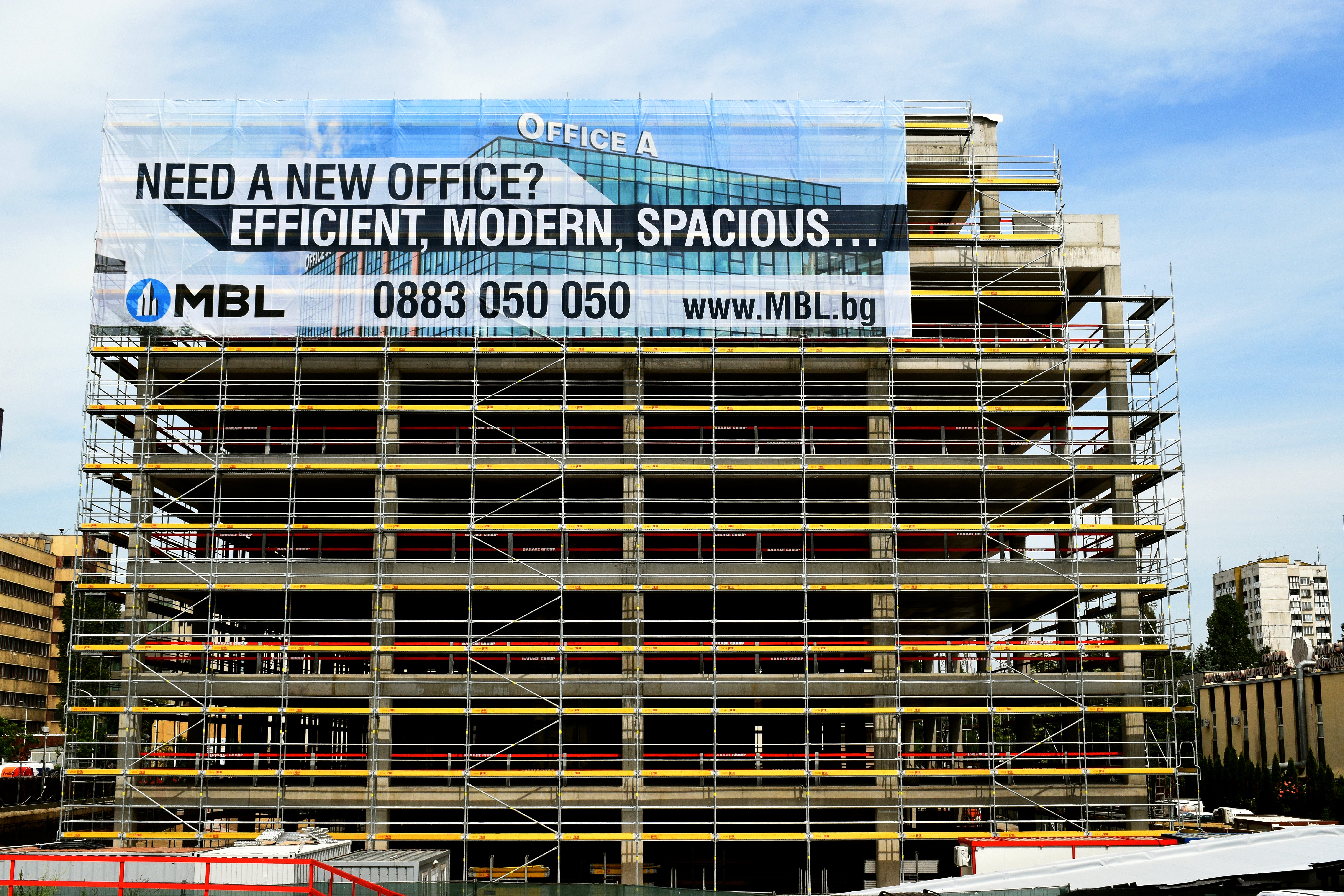 Фасадно скеле от система PERI UP Easy.