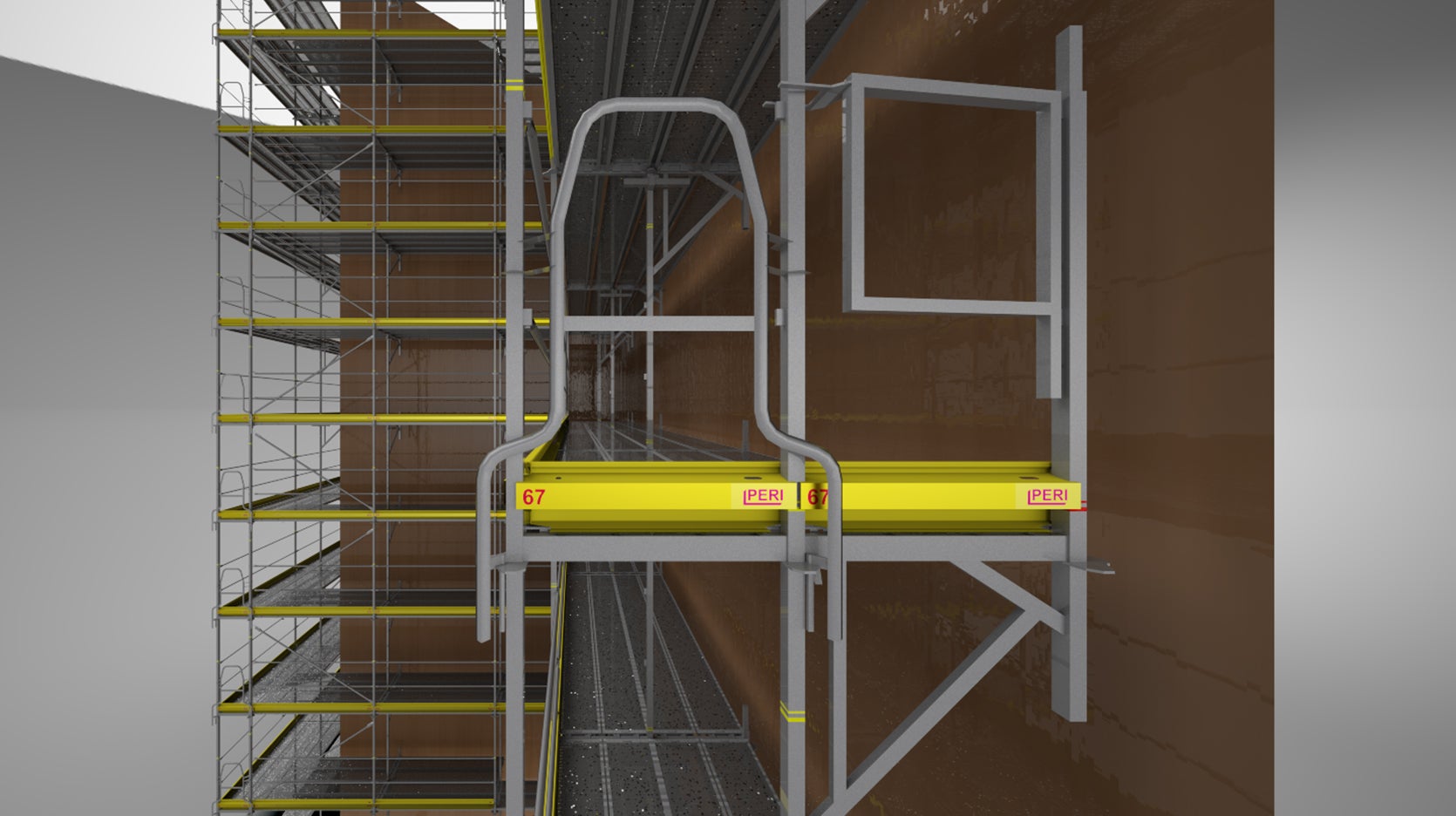 Scaffmax ermöglicht Ihnen, auch komplexe, verschachtelte Gebäudeformen und Fassaden einzurüsten.