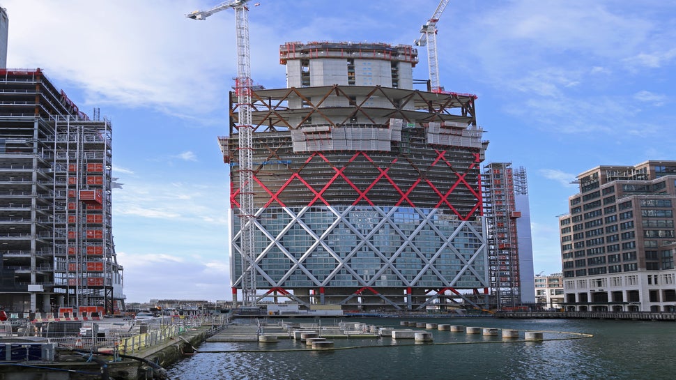 Steel reinforcement ties the core together