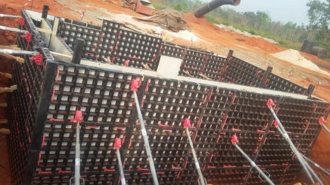 Construction drain pit with PERI DUO by OILSERV LIMITED