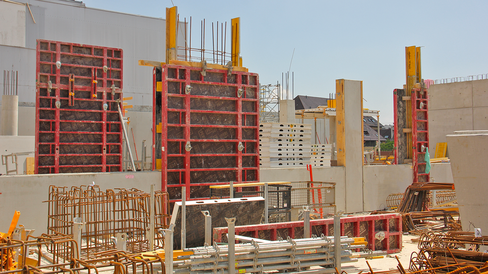 Die MAXIMO Schalung sorgte am Bau für rasches und sicheres Vorankommen der Arbeiten.