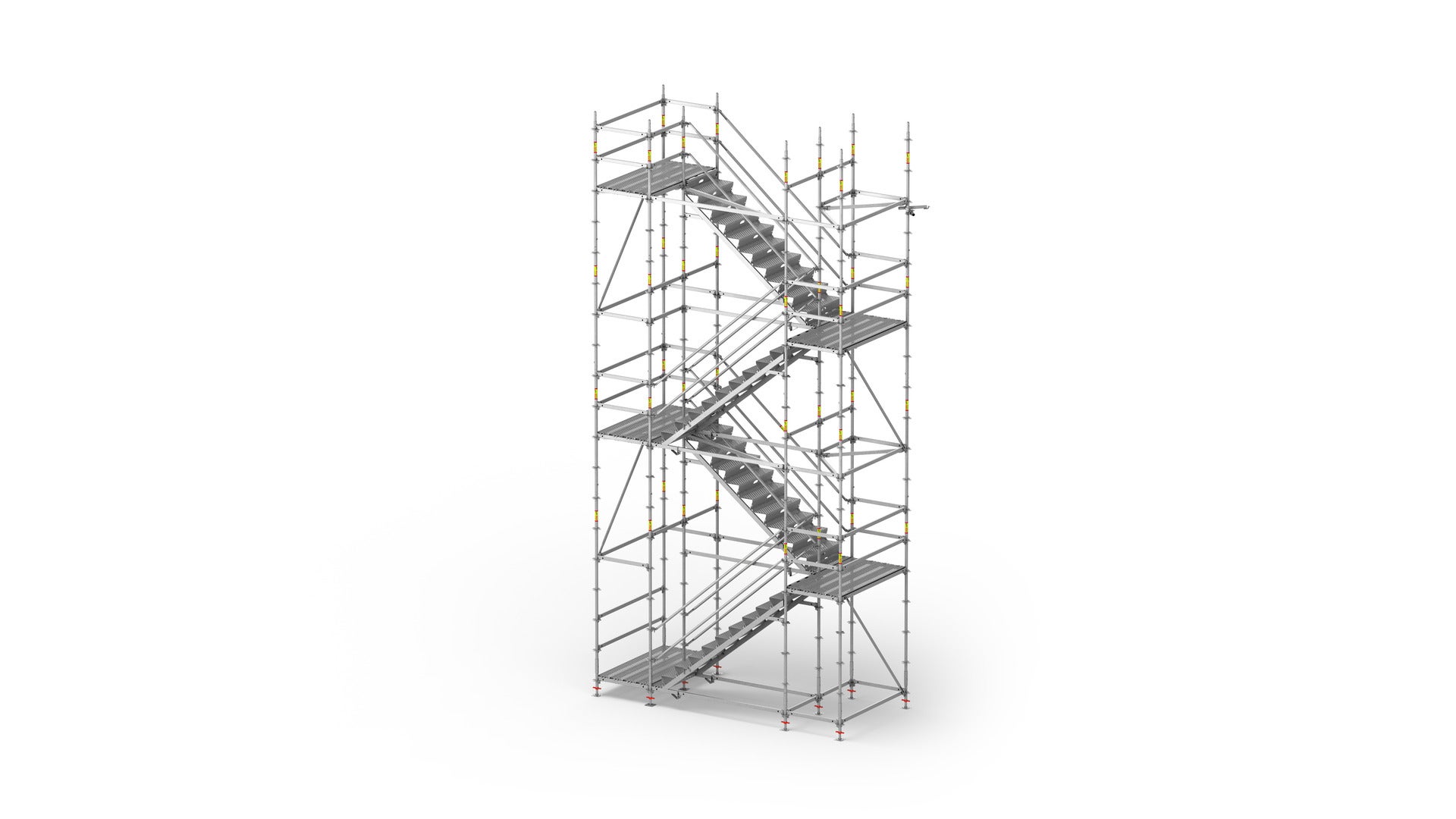 Die PERI UP Treppe in 100 bzw. 125 cm Breite ist für hohe Anforderungen an Tragfähigkeit und Begehbarkeit bestens geeignet.<br/>