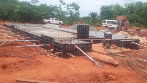 48" Pig launcher concrete foundation