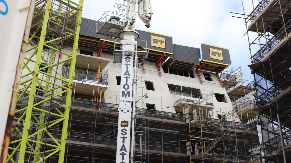 PERI formwork and support systems in use during construction at the Town Quay development.
