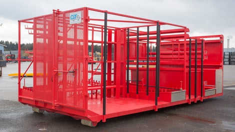 创新的物流概念-能够运输和储存约600平方米的PERI UP Easy脚手架材料。