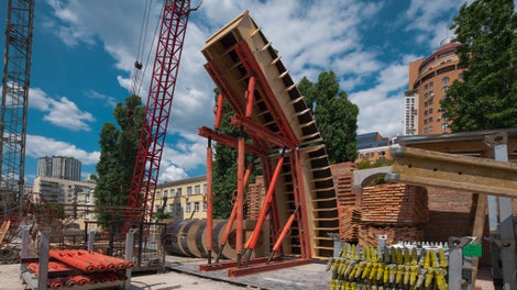 Укрупнення та підготовка секції опалубки під центральний купол