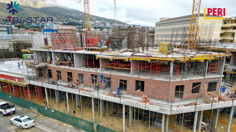 A key element of the PERI Solution on site: The PD 5 Shoring System: