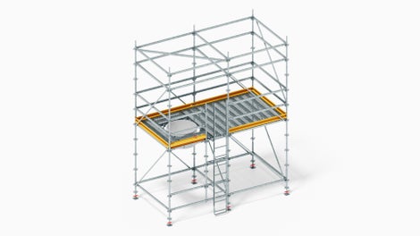 PERI UP Flex обеспечивает высокий уровень безопасности при работе на высоте.