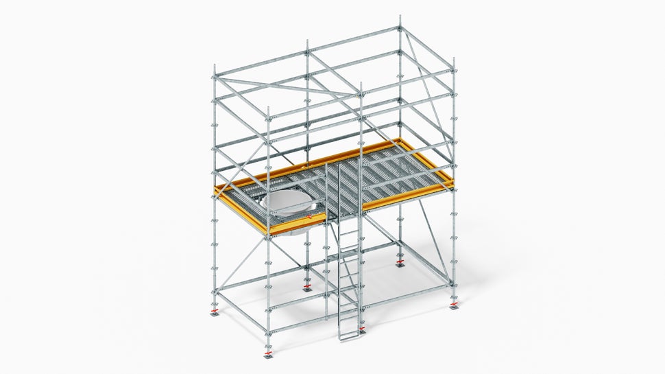 PERI UP Flex обеспечивает высокий уровень безопасности при работе на высоте.