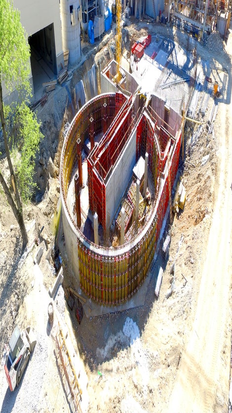 Процес на декофриране - Вертикален кофраж TRIO и RUNDFLEX