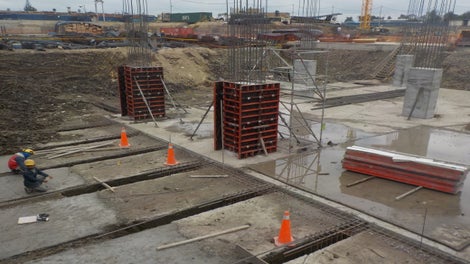 Encofrado LIWA para columnas de gran sección, totalmente mano portables.