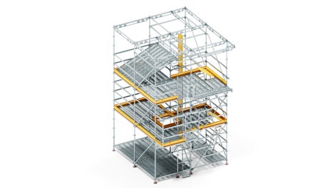 PERI UP Flex обеспечивает высокий уровень безопасности при работе на высоте.