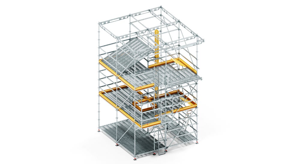 PERI UP Flex обеспечивает высокий уровень безопасности при работе на высоте.