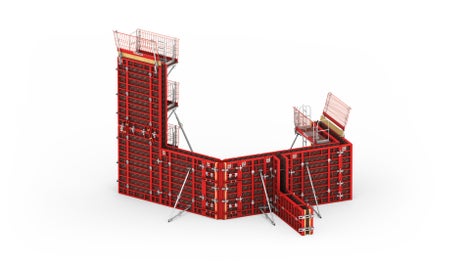 Jednostranne obsluhovateľné stenové debnenie.