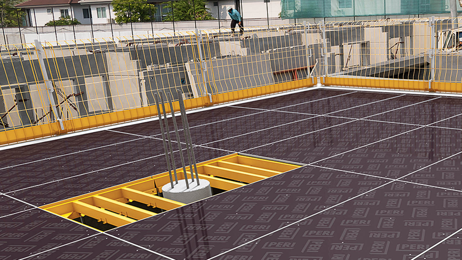 Componentele adiționale ale sistemului, cum ar fi cadrele de coloană și grinzile de reglare, fac ca acesta să se potrivească în siguranță și ușor pe suprafețele de îmbinare.