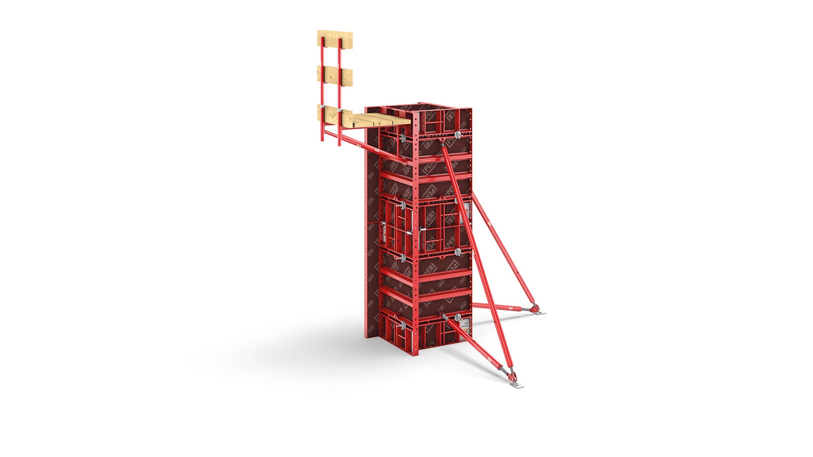 Los tamaños de columna flexibles, que van desde 150 mm x 150 mm a 900 mm x 900 mm y hasta 75 kN / m² de presión de hormigón, se pueden formar sin tirante adicional.