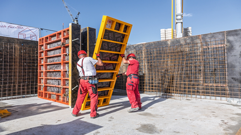 Stenové debnenie s malým množstvom prvkov a s viacerými možnosťami použitia