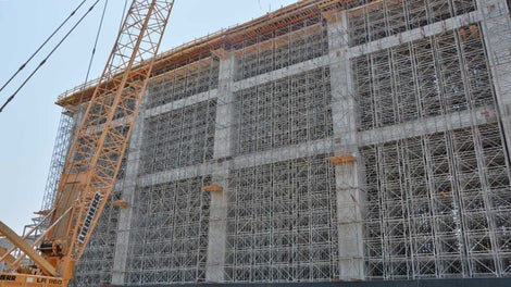 2m x 2m columns with a 2m slab thickness at 31m high