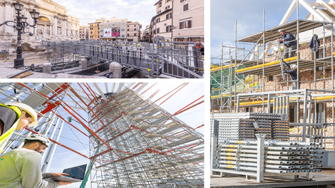 A collage of different PERI UP Apllications on Projects