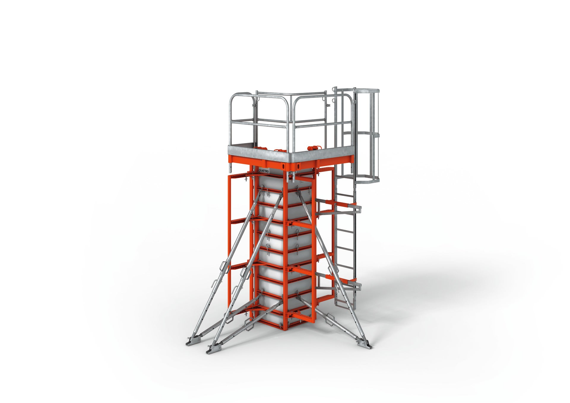 Mit der QUATTRO lassen sich quadratische und runde Säulenformate effizient realisieren, dank einfacher Elementverbindungen und der Versetzungsmöglichkeit als komplette Einheit<br/>
