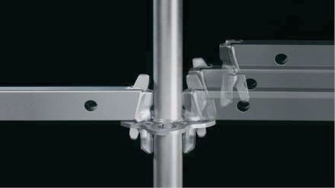 Розетка системы PERI UP допускает поворот ригеля до 46⁰