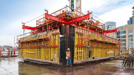 Building a high-rise at warp speed, thanks to ACS Core 400 self-climbing system.