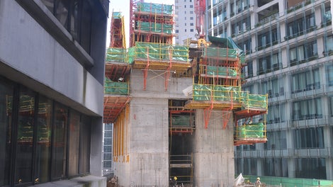 RCS Rail Climbing System is used in the inner part of the building as it makes the easy adaptation to site-specific requirements possible.