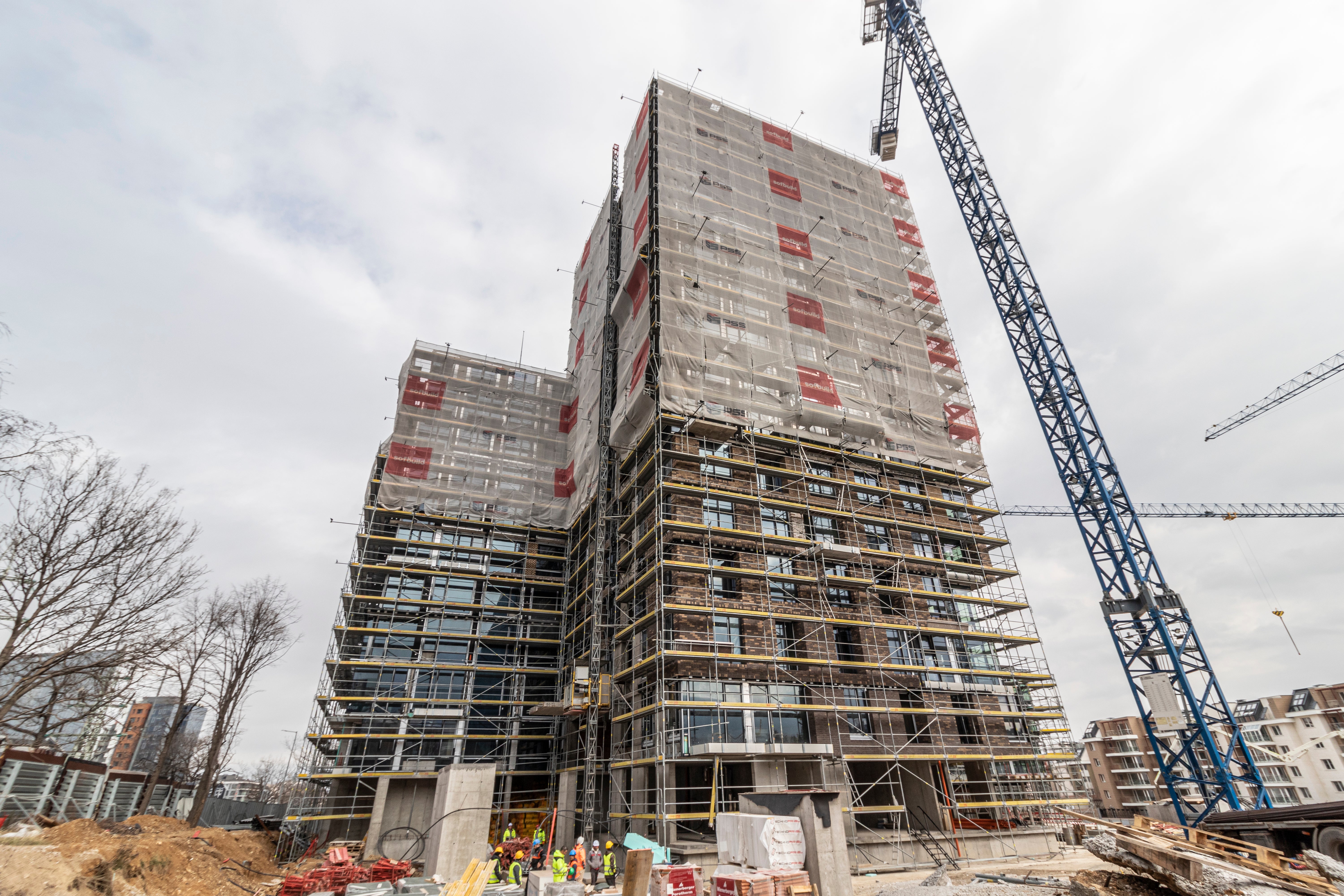 Фасадно скеле от система PERI UP Easy